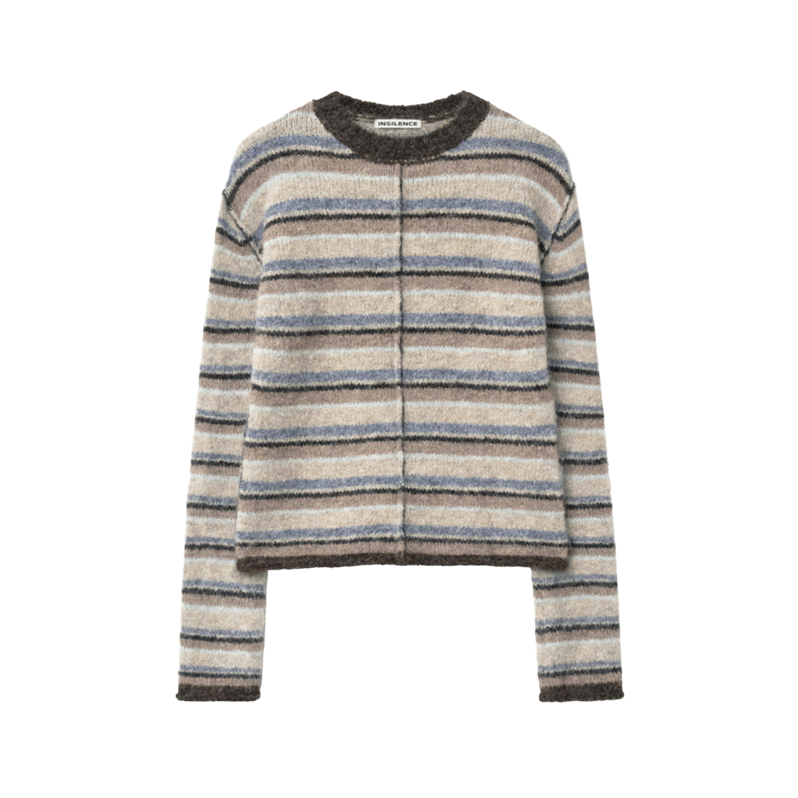 IW2F4KT03BE INSILENCE WOMEN Hairy Stripe Pullover BEIGE Multi