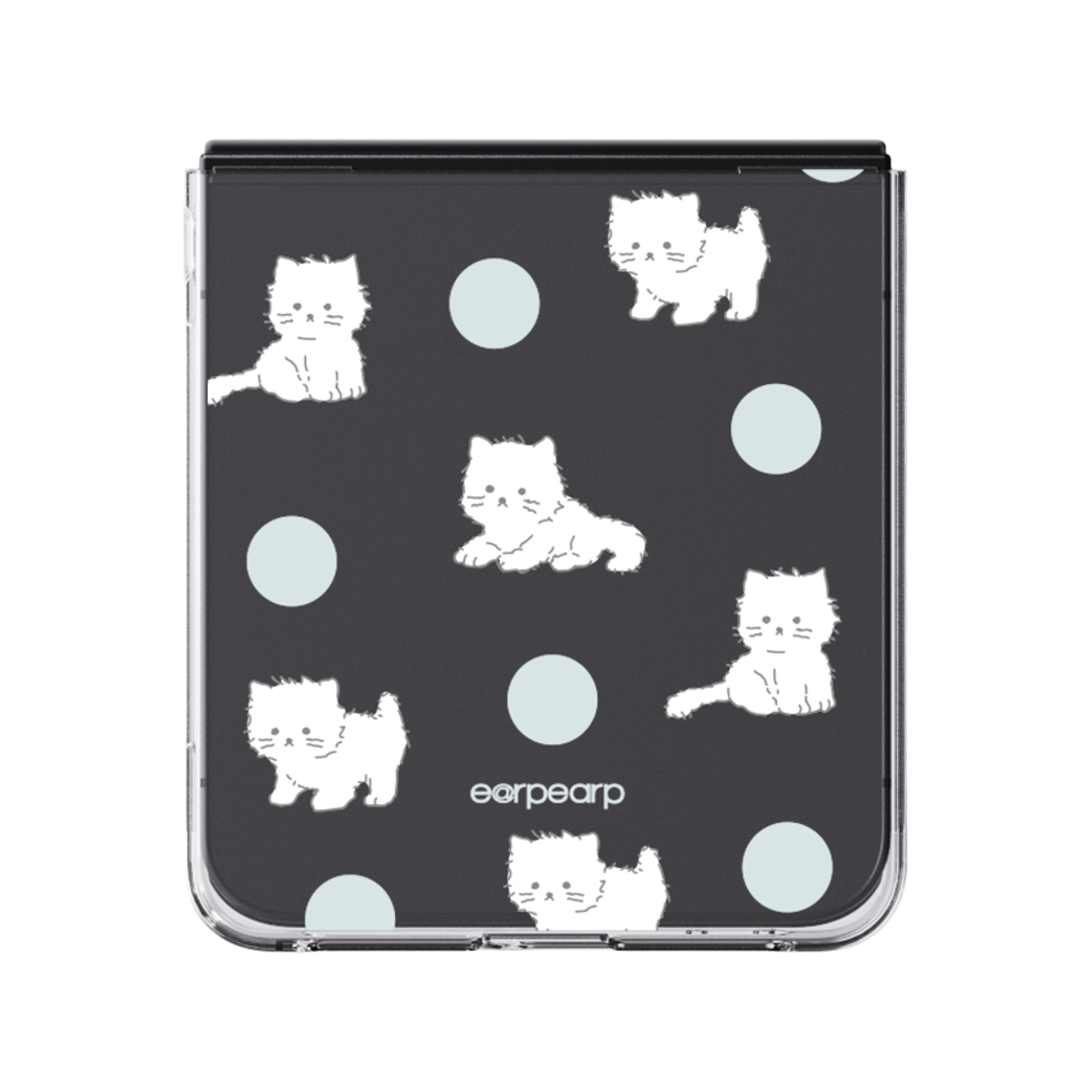 어프어프 티니 치치 갤럭시 Z플립 클리어하드 케이스(EARPEARP Tiny Chichi Galaxy Z Flip Clear Hard Case) - 2