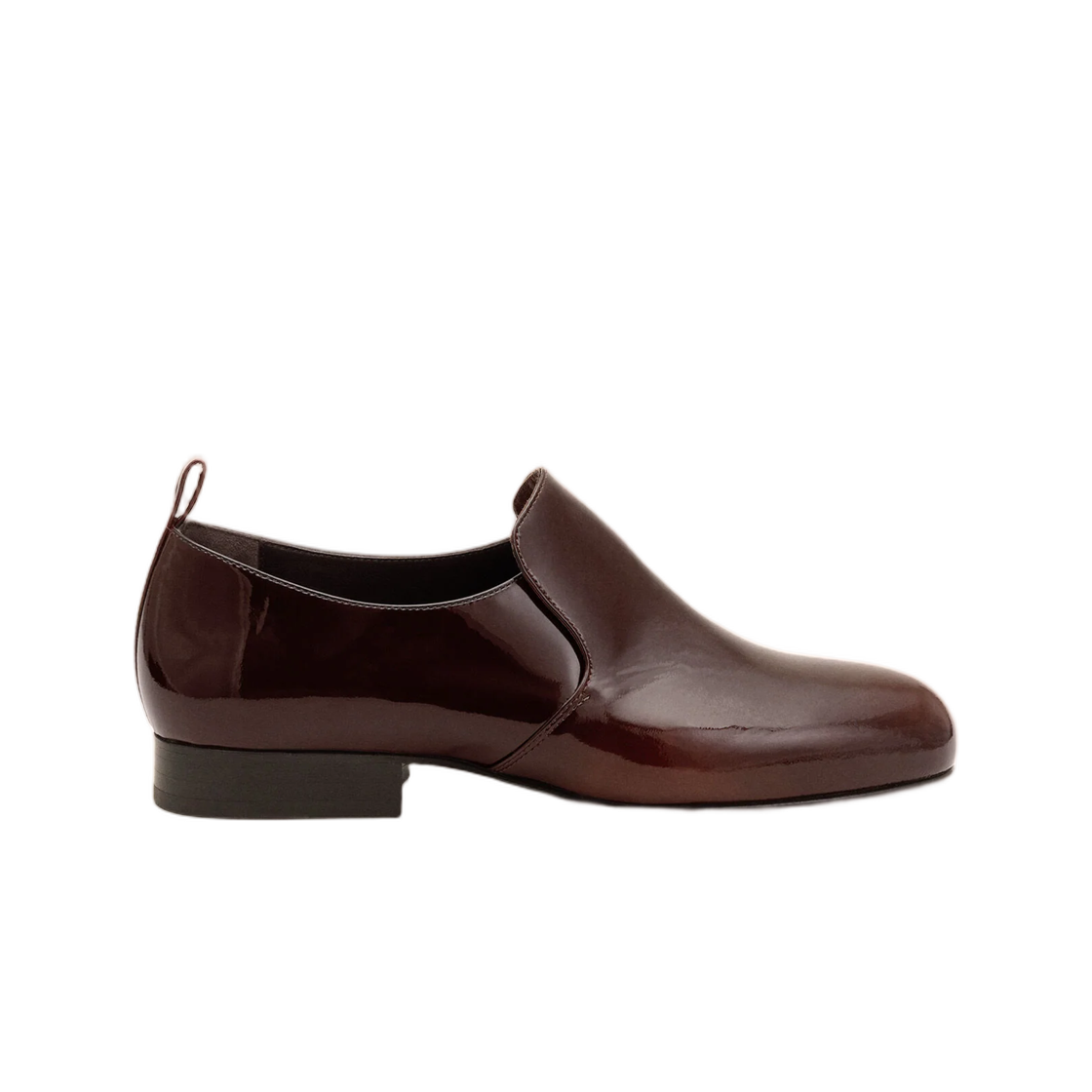 (W) 아미 브라운 플랫 카우 레더 슈즈 초콜릿 브라운((W) AMI Brown Flat Cow Leather Shoes Chocolate Brown) - 1