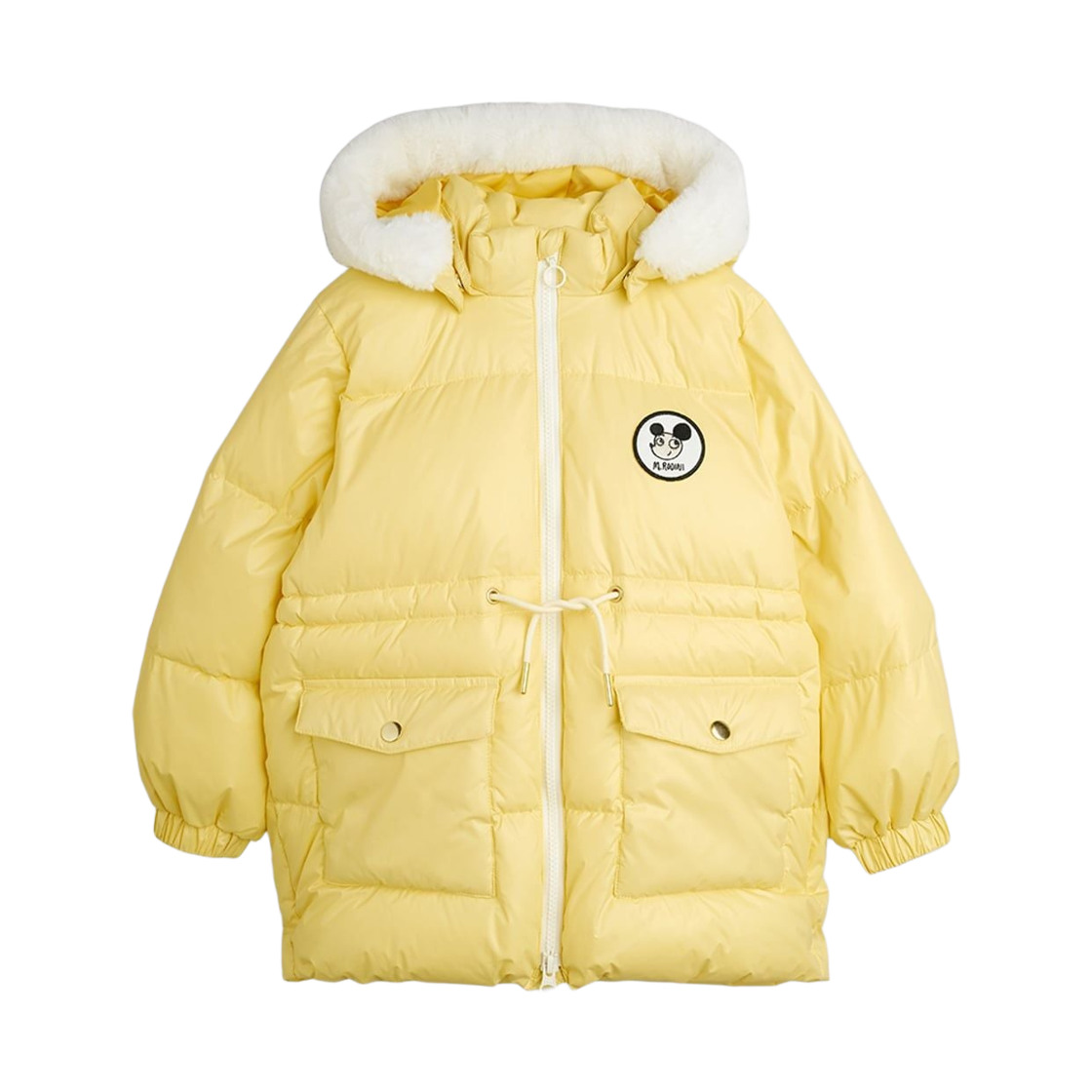 (키즈) 미니 로디니 리츠라츠 패치 헤비 푸퍼 옐로우((Kids) Mini Rodini Ritzratz Patch Heavy Puffer Yellow)
