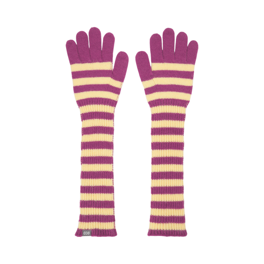 CY26FWACGV321 COYSEIO 038 Stripe Long Gloves Magenta