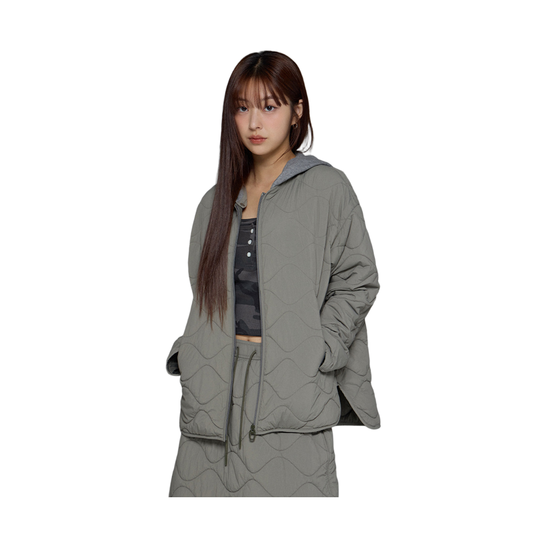 라이프워크 커브드 벌룬 퀼팅 후드 패딩 점퍼_LW254JP730(Lifework Curved Balloon Quilted Hooded Padded Jumper_LW254JP730) - 2