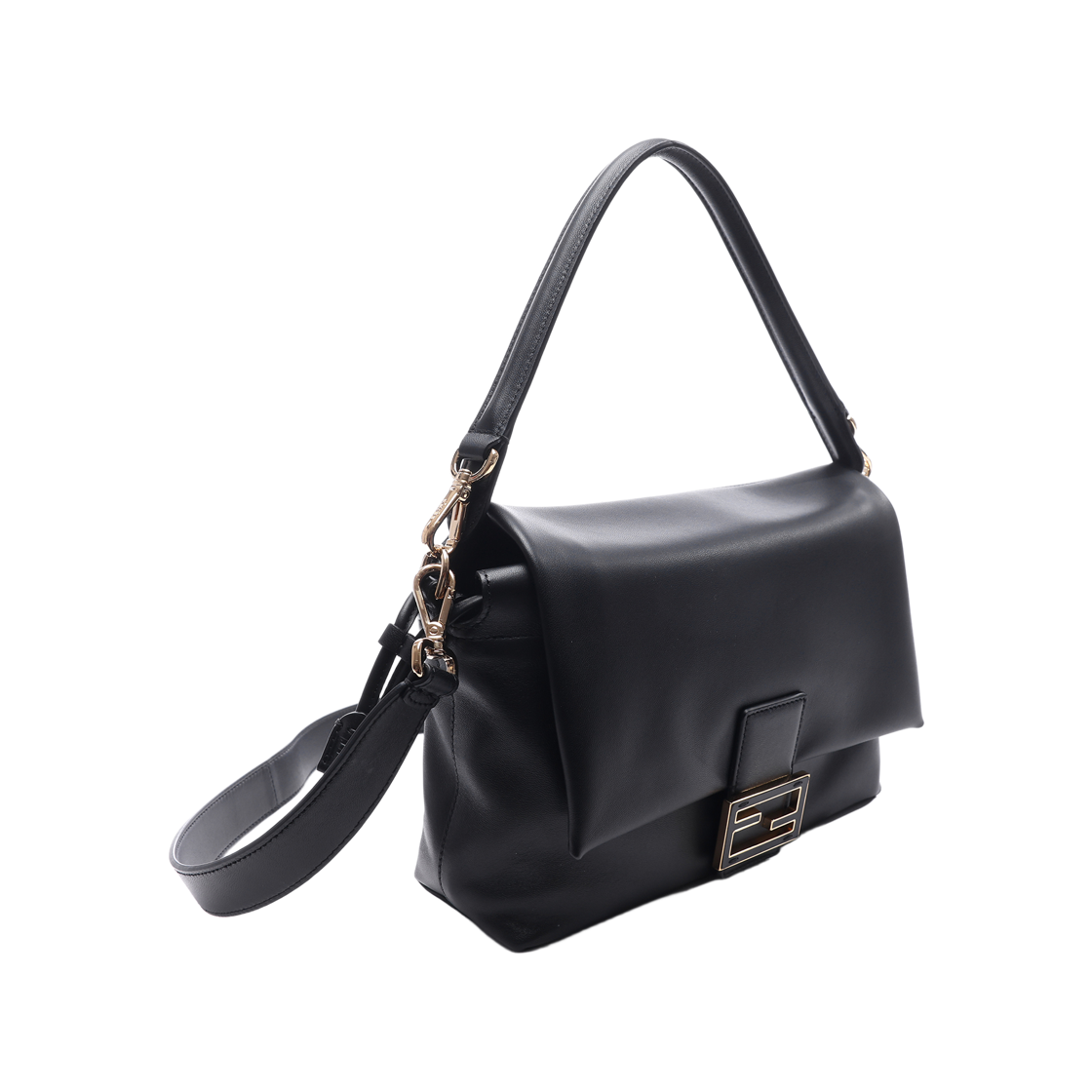 [15% 쿠폰] 펜디 맘마 바게트 미디움 나파 레더 백 블랙([15% 쿠폰] Fendi Mamma Baguette Medium Nappa Leather Bag Black) - 3