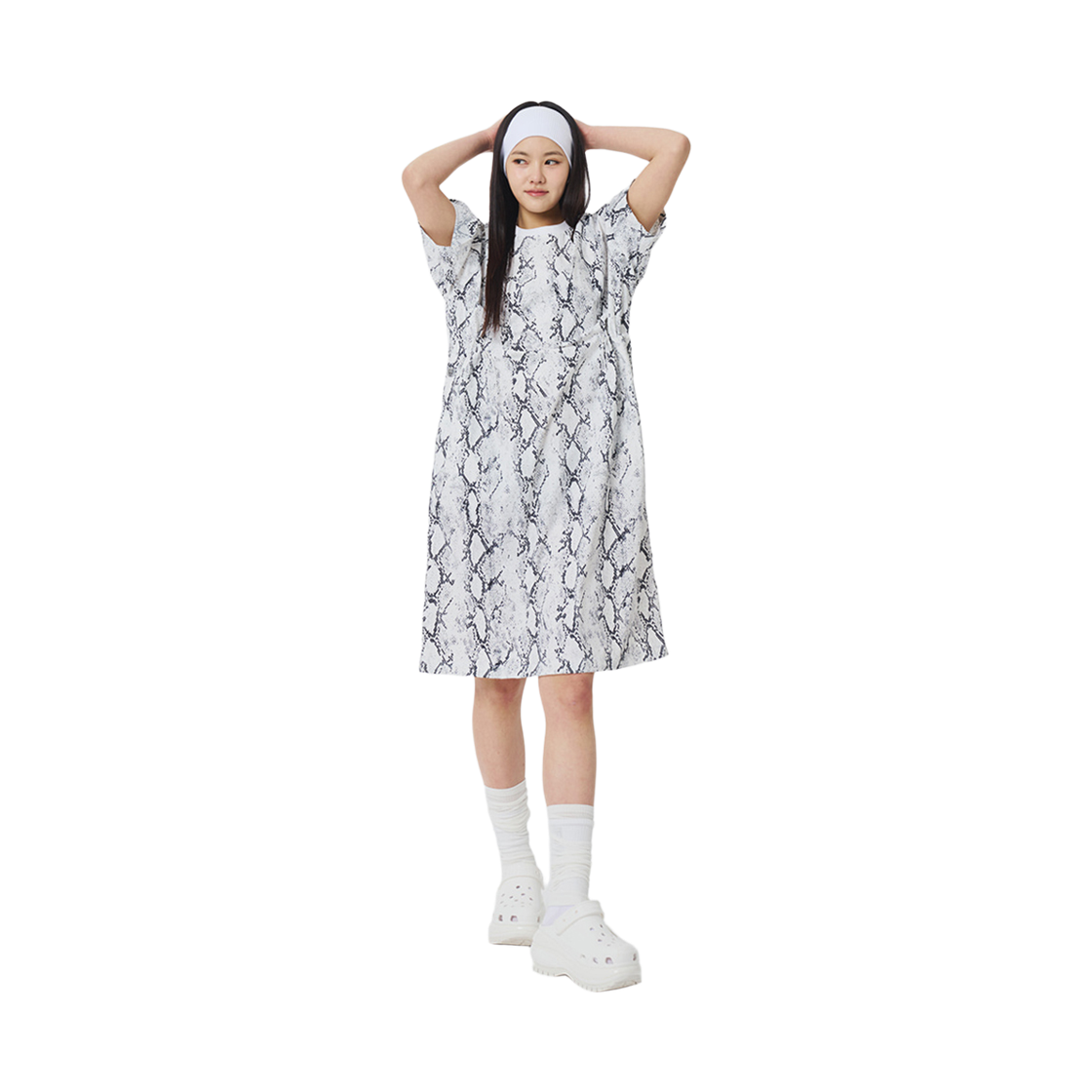 라이프워크 티피컬 베놈 반팔 롱 원피스_LW252OP873(Lifework Typical Venom Short-Sleeve Long Dress_LW252OP873) - 2