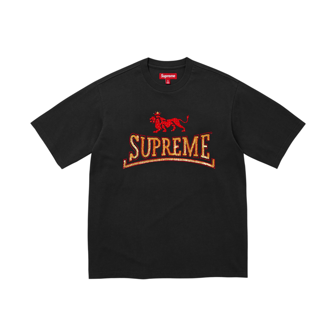 - Supreme Milan Sequin S/S Top Black - 26FW