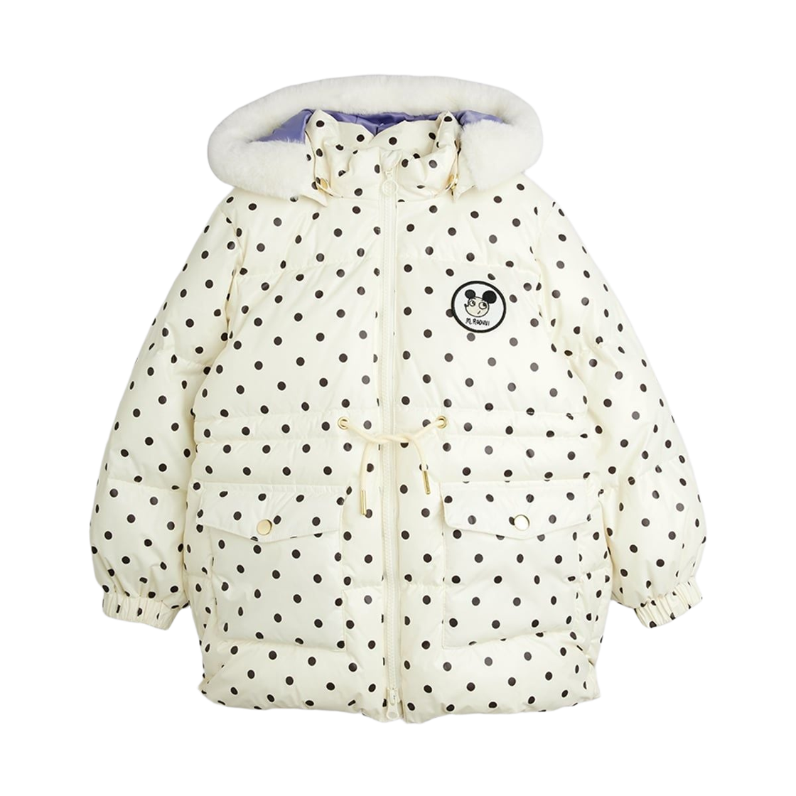 (키즈) 미니 로디니 리츠라츠 패치 헤비 푸퍼 오프 화이트((Kids) Mini Rodini Ritzratz Patch Heavy Puffer Off White)