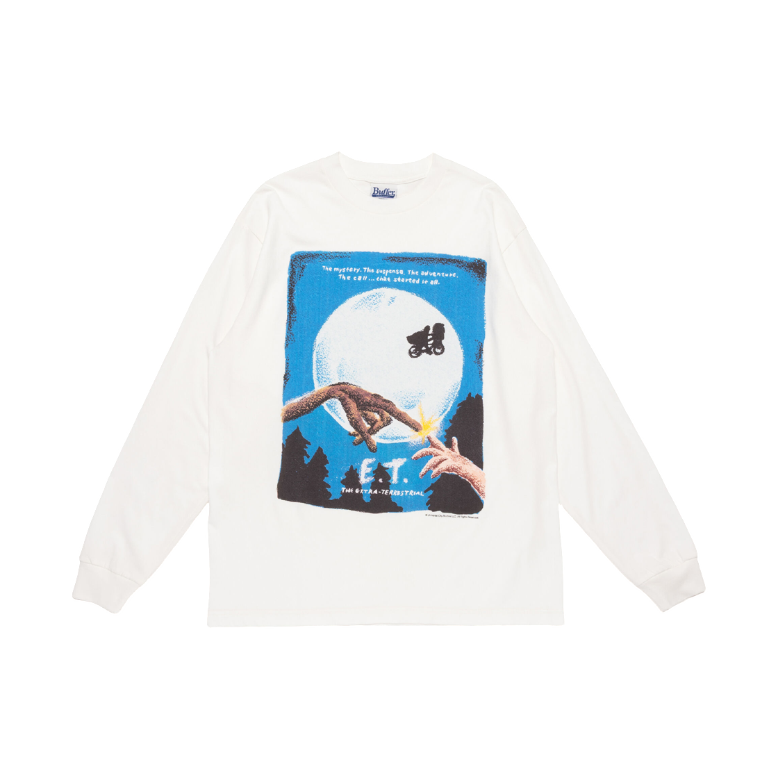 버퍼 롱슬리브 티셔츠 E. T. 플라이 미 투 문 화이트(Buffer L/S T-Shirt E. T. Fly Me To The Moon White)