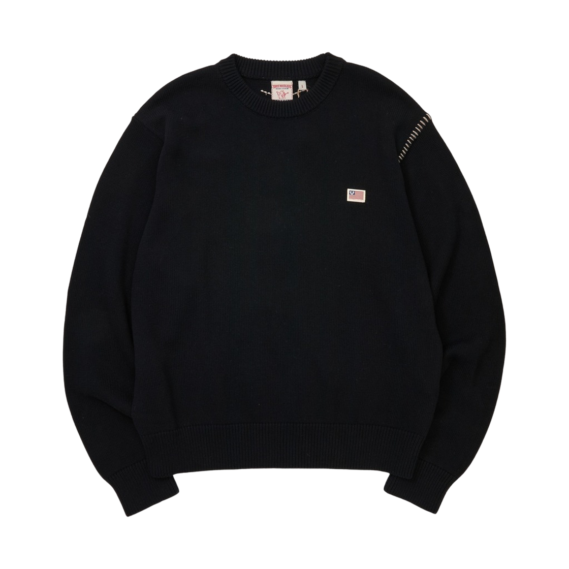TRB4SWU102BBK True Religion Small Glory Stitch Knit - Black