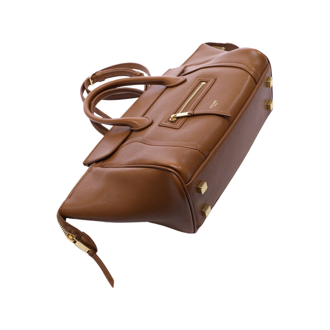 [15% 쿠폰] 셀린느 스몰 뉴 러기지 서플 샤이니 램스킨 소프트 탄([15% 쿠폰] Celine Small New Luggage in Supple Shiny Lambskin Soft Tan) - 5
