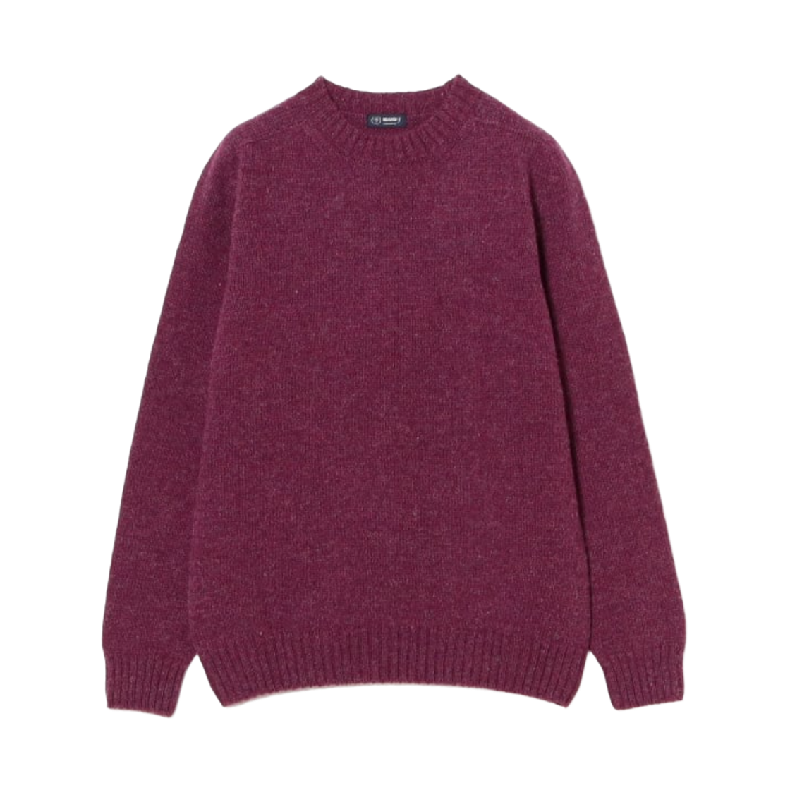21-15-0124-369 Beams F Melange Shetland Crewneck Knit Raspberry
