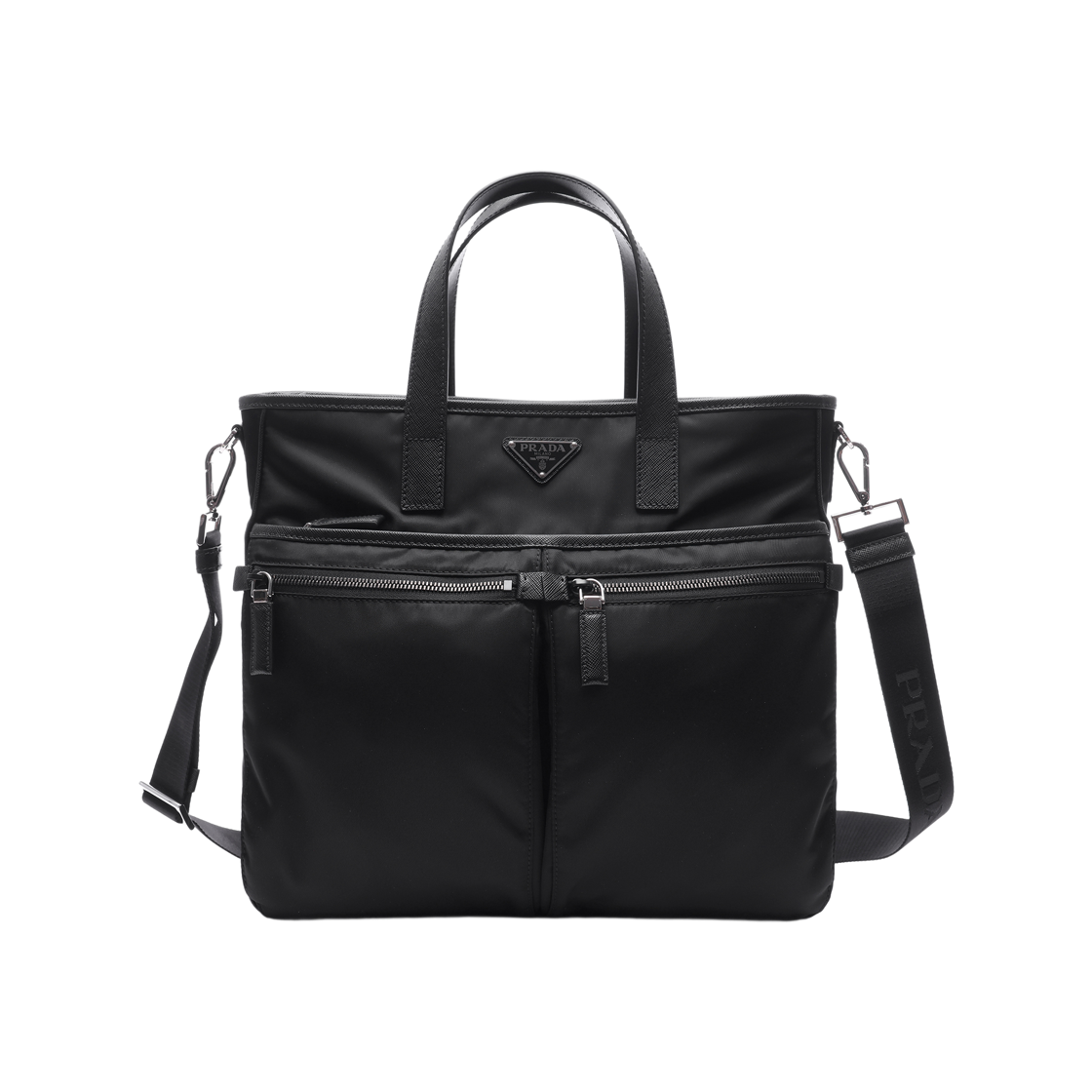 2VG860 2DMH F0002 V XON [15% 쿠폰] Prada Re-Nylon and Saffiano Leather Tote Bag Black