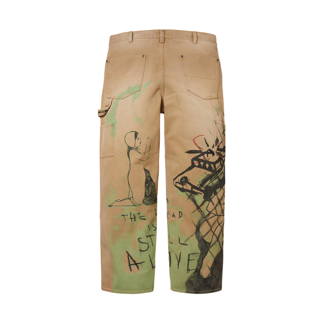슈프림 x 리타 아커만 더블 니 페인터 팬츠 탄 - 26FW(Supreme x Rita Ackermann Double Knee Painter Pant Tan - 26FW) - 2