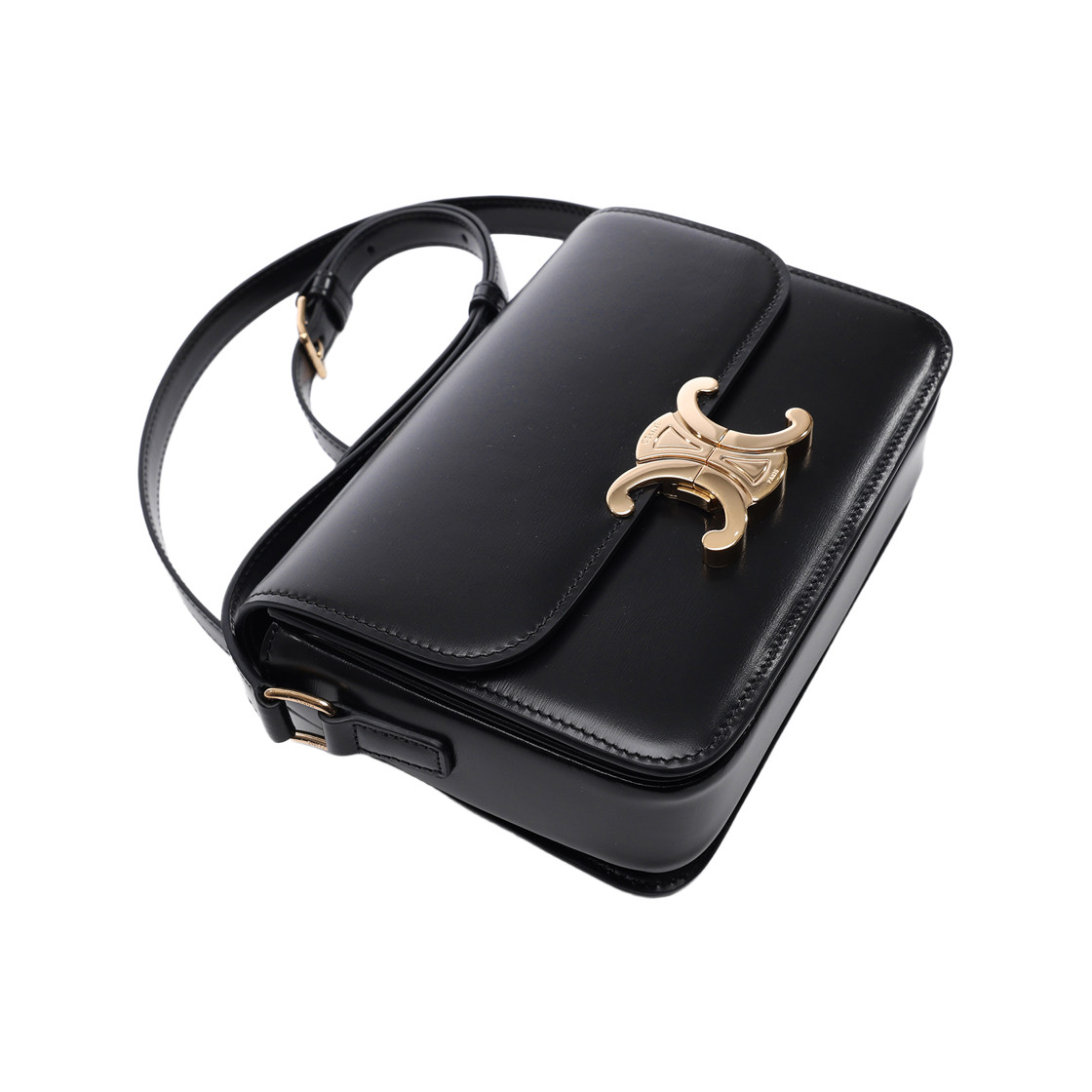 [15% 쿠폰] 셀린느 샤이니 카프스킨 틴 트리옹프 백 블랙([15% 쿠폰] Celine Teen Triomphe Bag in Shiny Calfskin Black) - 5