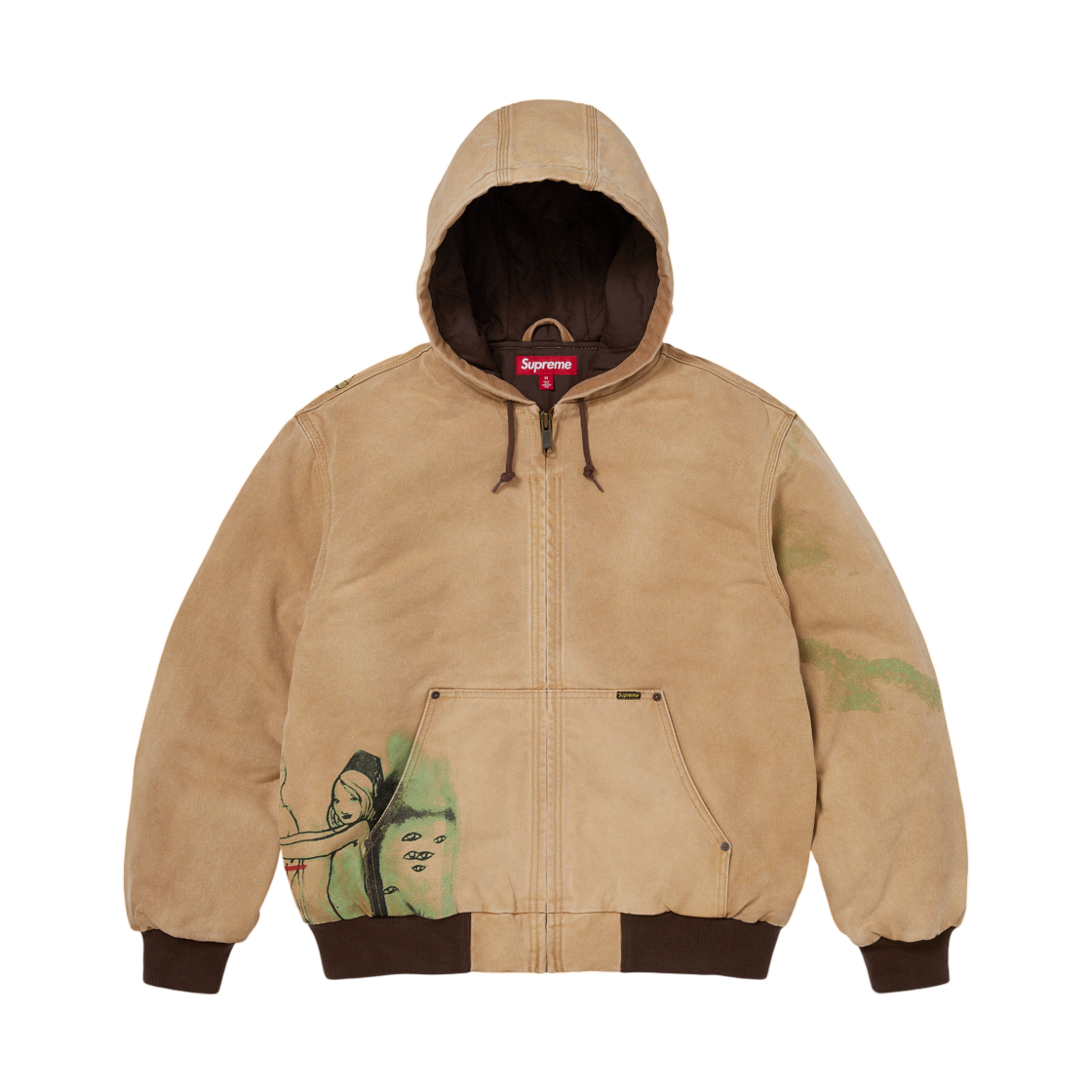 - Supreme x Rita Ackermann Hooded Work Jacket Tan - 26FW