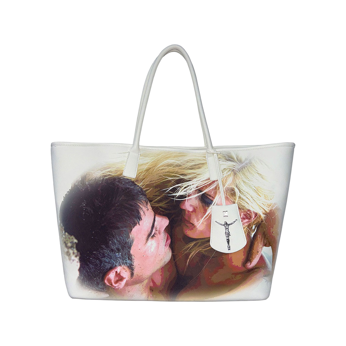 SC26A503WH Sculptor Unholy Couple Market Tote Bag White
