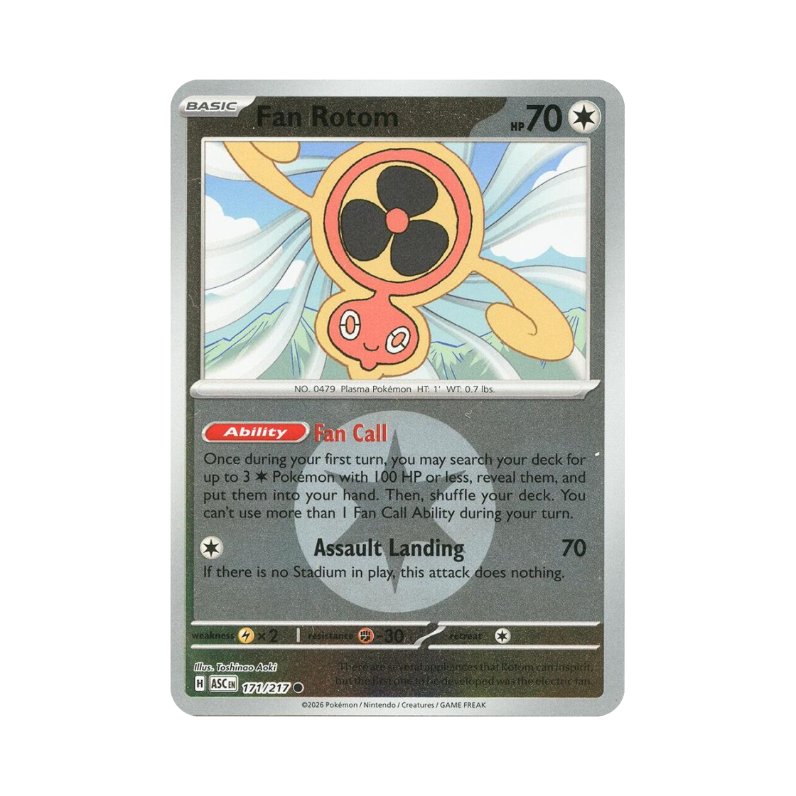 ASC171-217ENERGYSYMBOLMIRROR Pokemon TCG Fan Rotom C Mega Evolution Ascended Heroes (English Ver.)