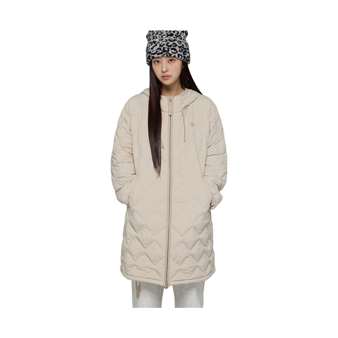 라이프워크 Lite 다이아 퀼팅 후드 롱다운 점퍼_LW254DJ701(Lifework Lite Diamond Quilted Hooded Long Down Jumper_LW254DJ701) - 2