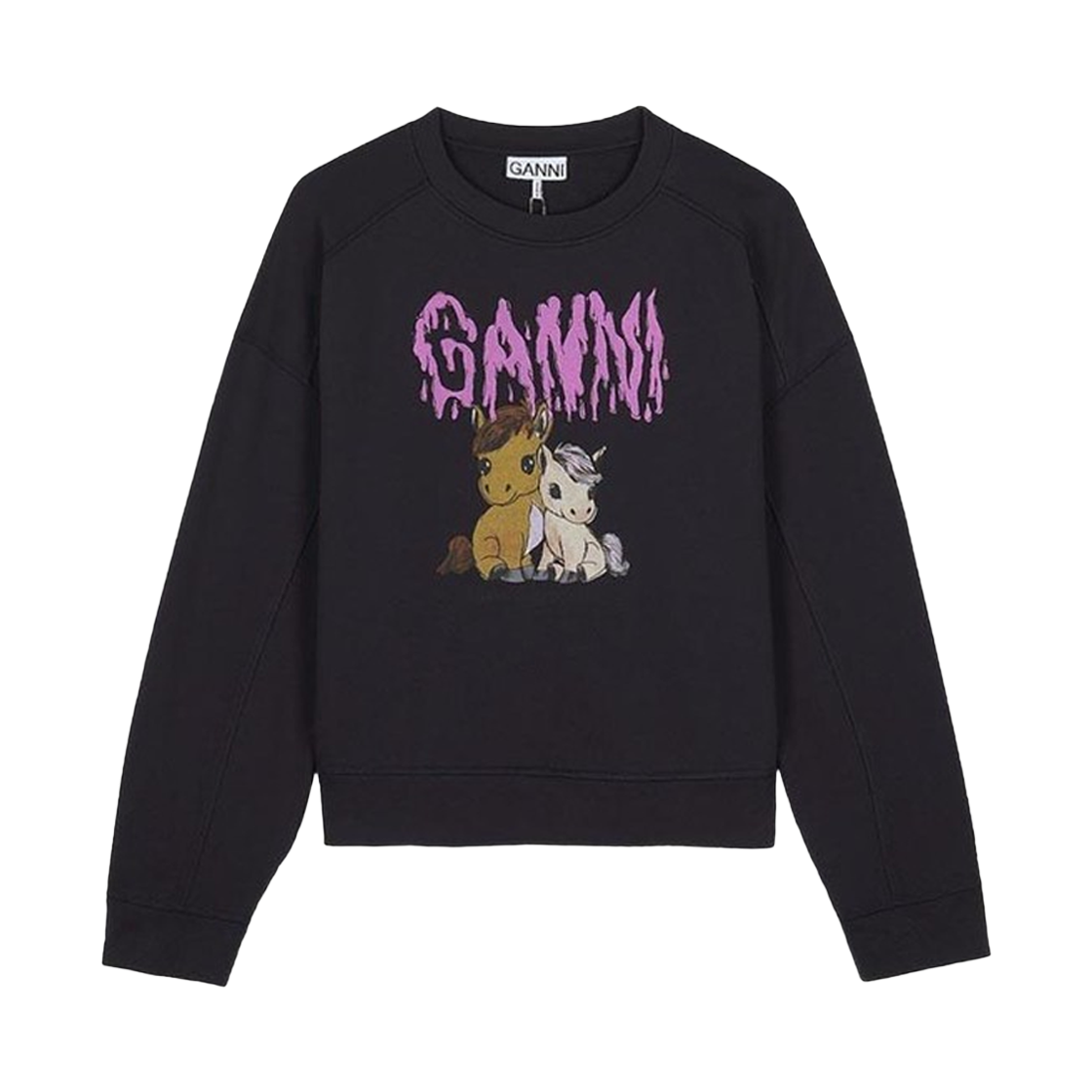 A1060018 252 [15% 쿠폰] (W) Ganni Grey Isoli Jersey Sweatshirt Phantom