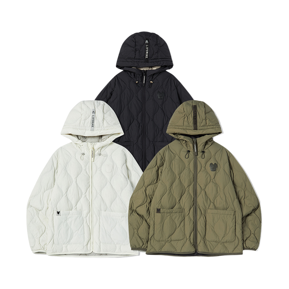 라이프워크 웨이브 퀼팅 라이트다운 후드 점퍼_LW244DJ110(Lifework Wave Quilted Light-Down Hooded Jumper_LW244DJ110) - 2