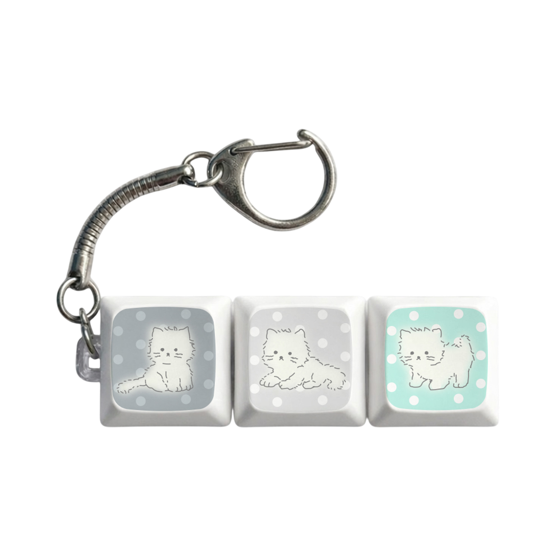 어프어프 티니 치치 LED 키캡 키링(3구)(EARPEARP Tiny Chichi 3-Keycap Keyring) - 1