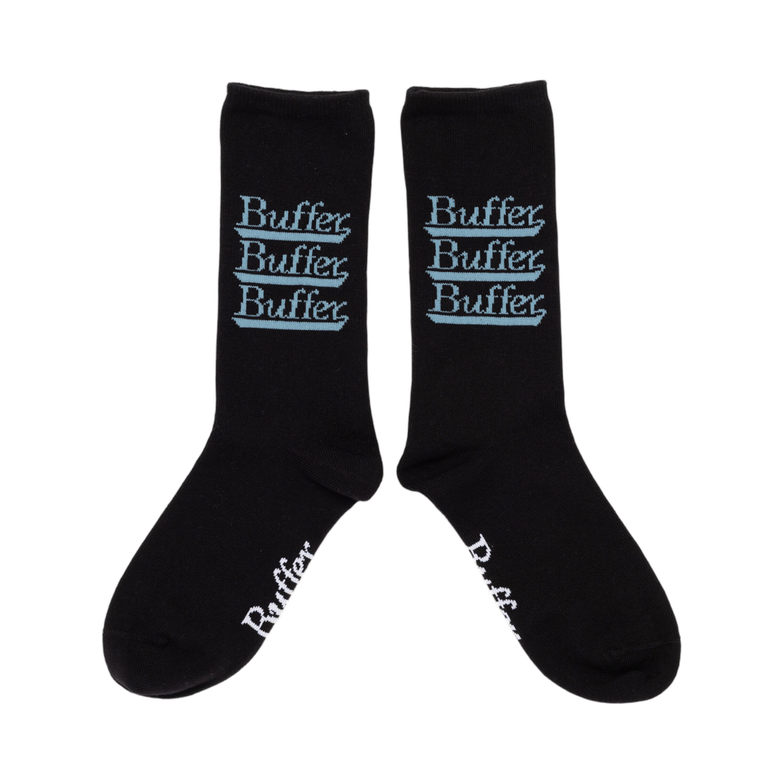 버퍼 자카드 삭스 에러 롤 블랙(Buffer Jacquard Socks Error Roll Black) - 2
