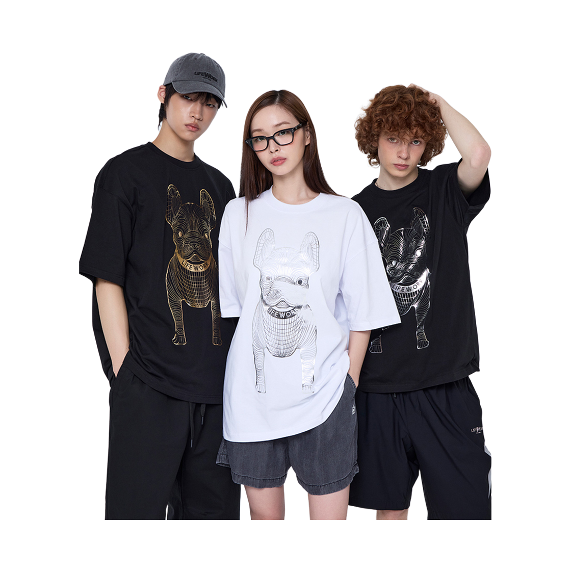 라이프워크 골드실버독 반팔 티셔츠_LW255TS091(Lifework Gold Silver Dog Short-Sleeve T-Shirt_LW255TS091) - 2