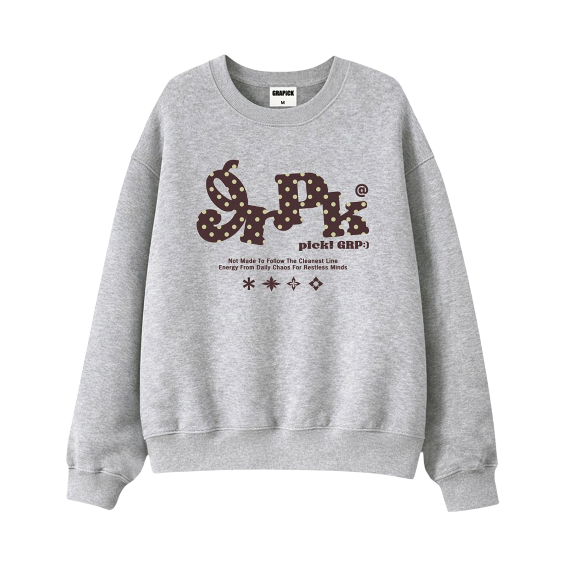GRPM_6003_Gray GRAPICK Lined Oversized fit sweatshirt 5 Color [GRPM_6003]_Gray