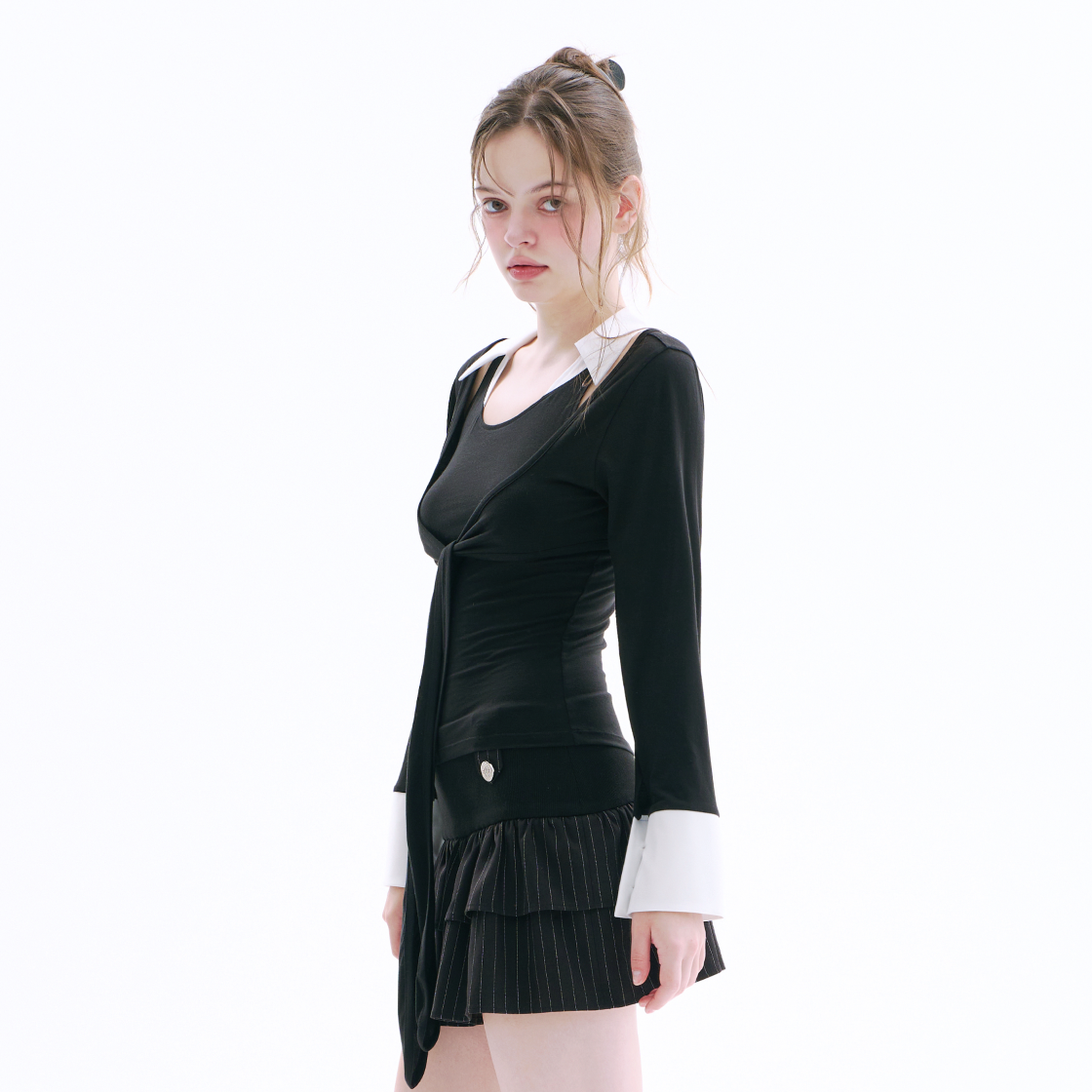 아크메서드 엘렌 레이어드 볼레로 세트 - 화이트(ARCMETHOD Ellen Layered Bolero Set - White) - 4