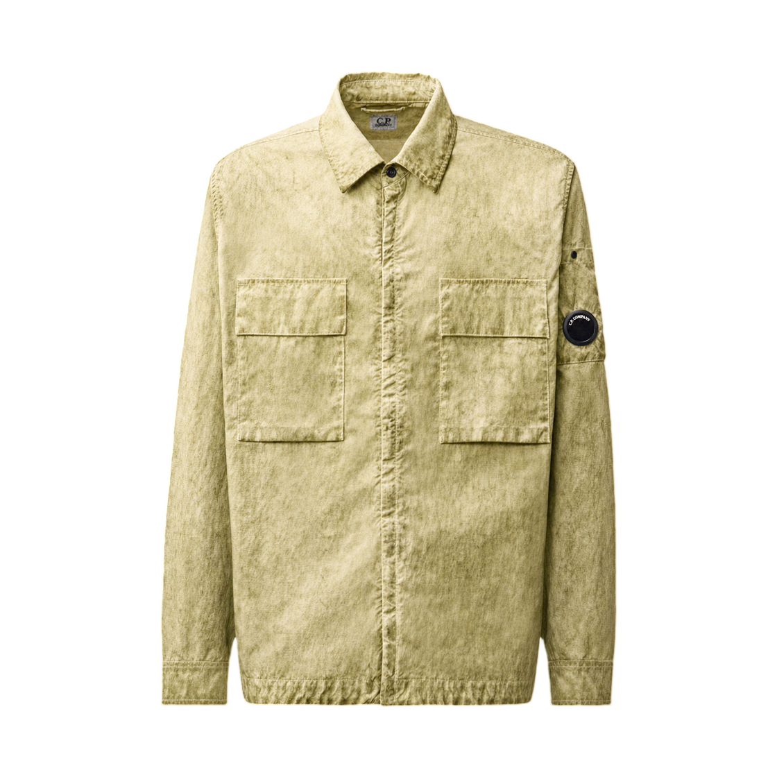 21CMOS236A110540SR20 C.P. Company Panama-R Lens Re-Colour Overshirt Re-Color Kaky Beige - 26FW