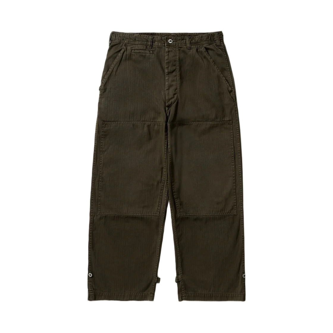 26AAP-04-24 A.Presse Military Double Knee Trousers Olive - 26FW
