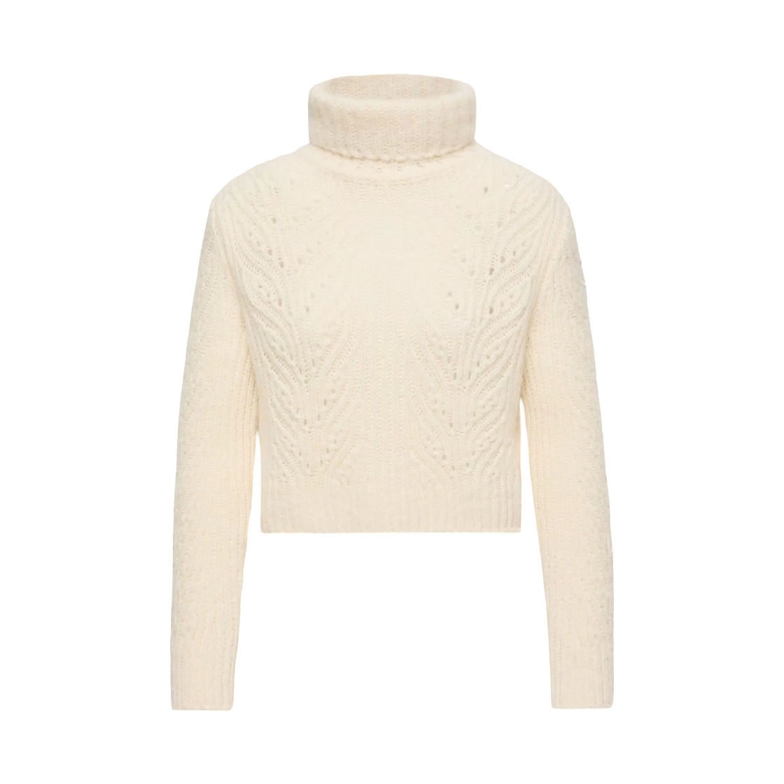 L2-093-9F00005-N1297-034 (W) Moncler Alpaca Blend Turtleneck Sweater White - 26FW