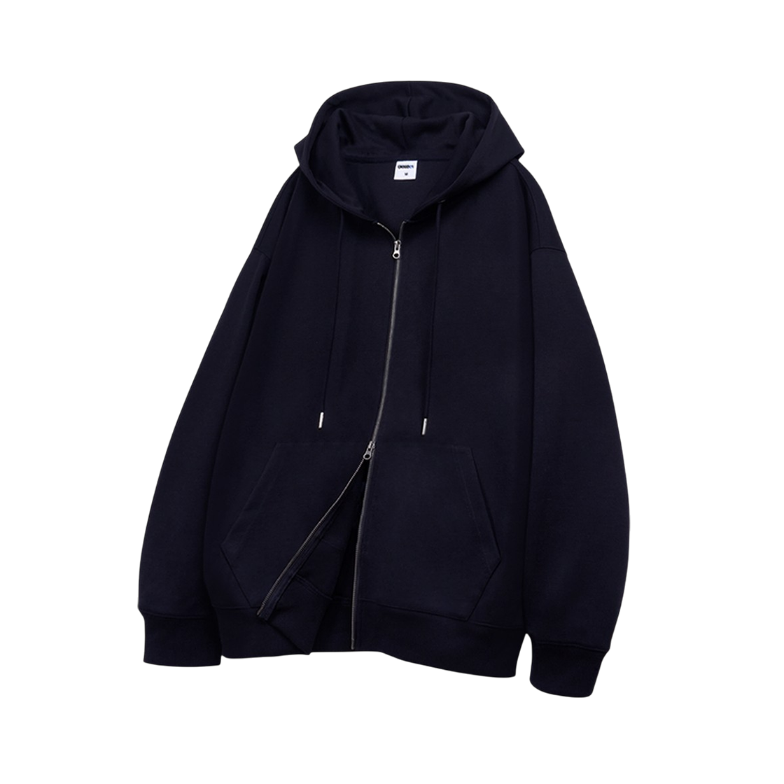 CRDH_4001_Navy CROSSDOT Low2-WayOversizedHoodieZip-Up 4 Color [CRDH_4001]_Navy