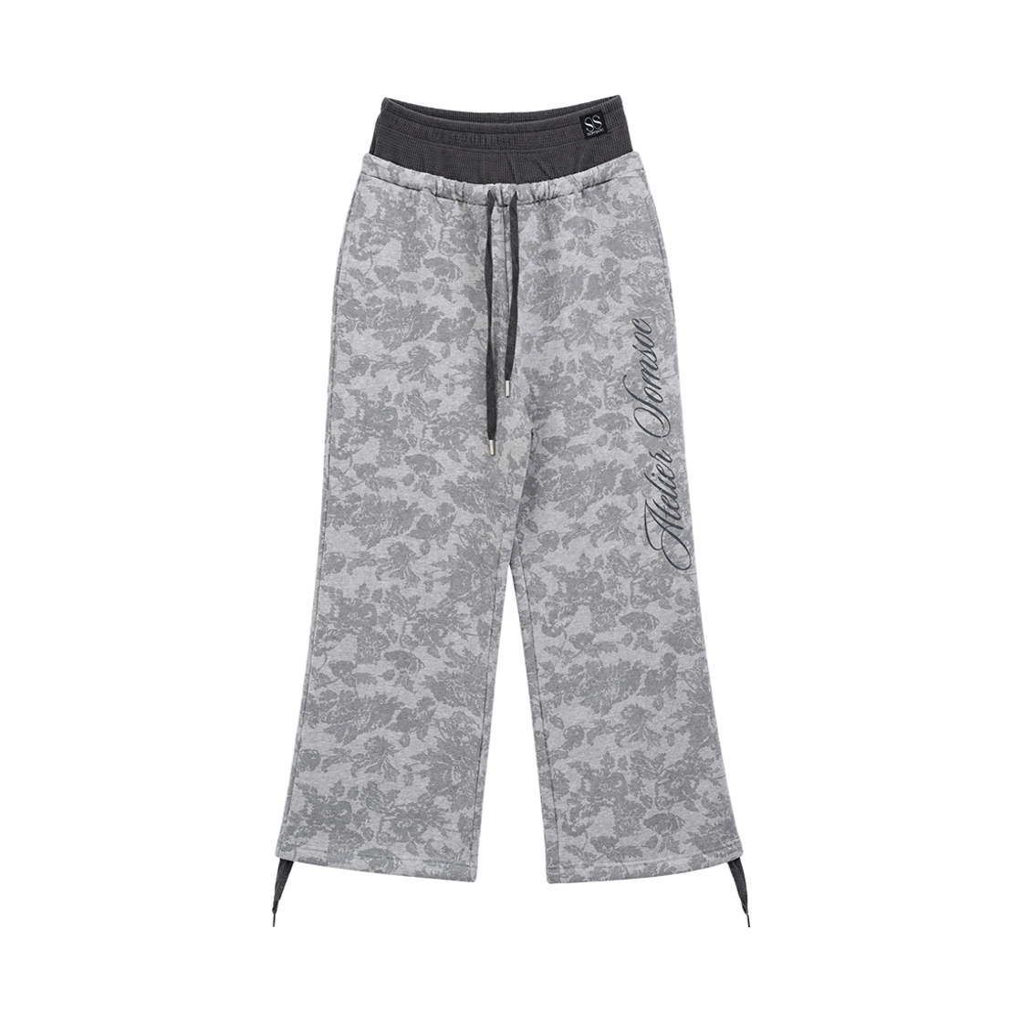 SC2603PT03MG SOMSOC Yvette Bloom Double Layered Pants Melange Grey