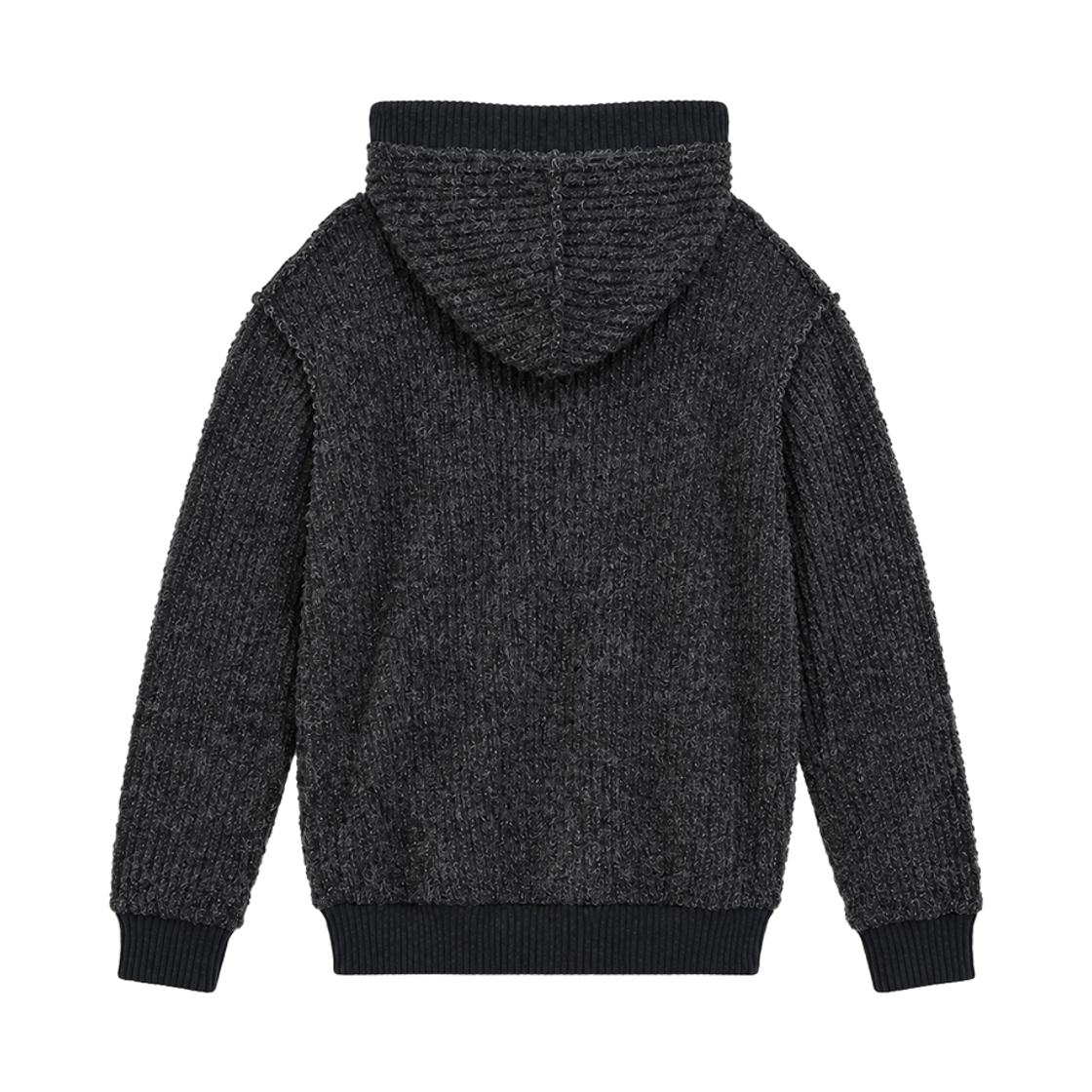 솜속 무어 버튼업 니트 후디 차콜(SOMSOC Mure Button-Up Knit Hoodie Charcoal) - 2