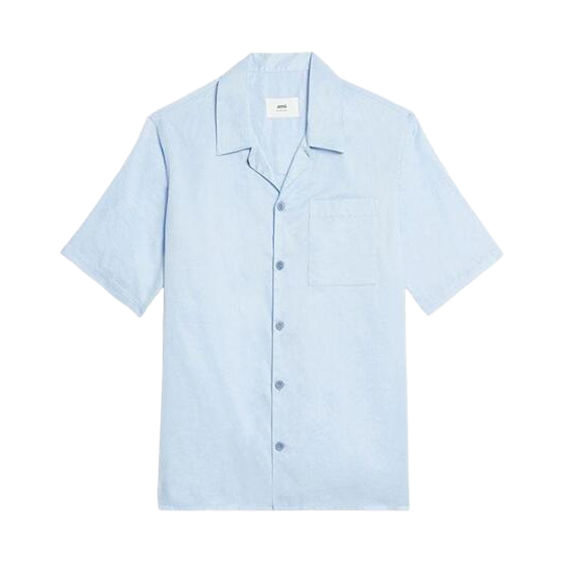 HSH203-CO0015-450 AMI Cotton Short Sleeve Shirt Sky Blue
