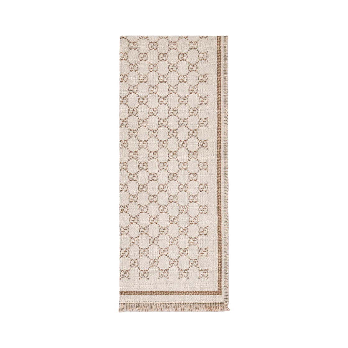 839035-3GAMQ-9778 (W) Gucci GG Wool Muffler Ivory