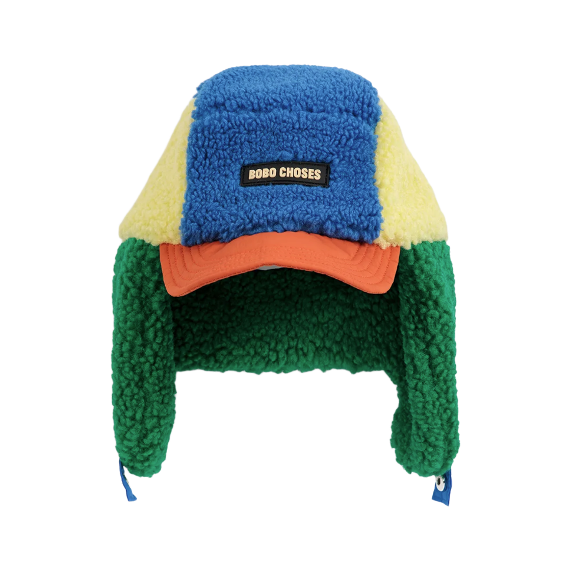 (키즈) 보보쇼즈 컬러 블록 쉽스킨 차프카 멀티컬러((Kids) Bobo Choses Color Block Sheepskin Chapka Multicolor)