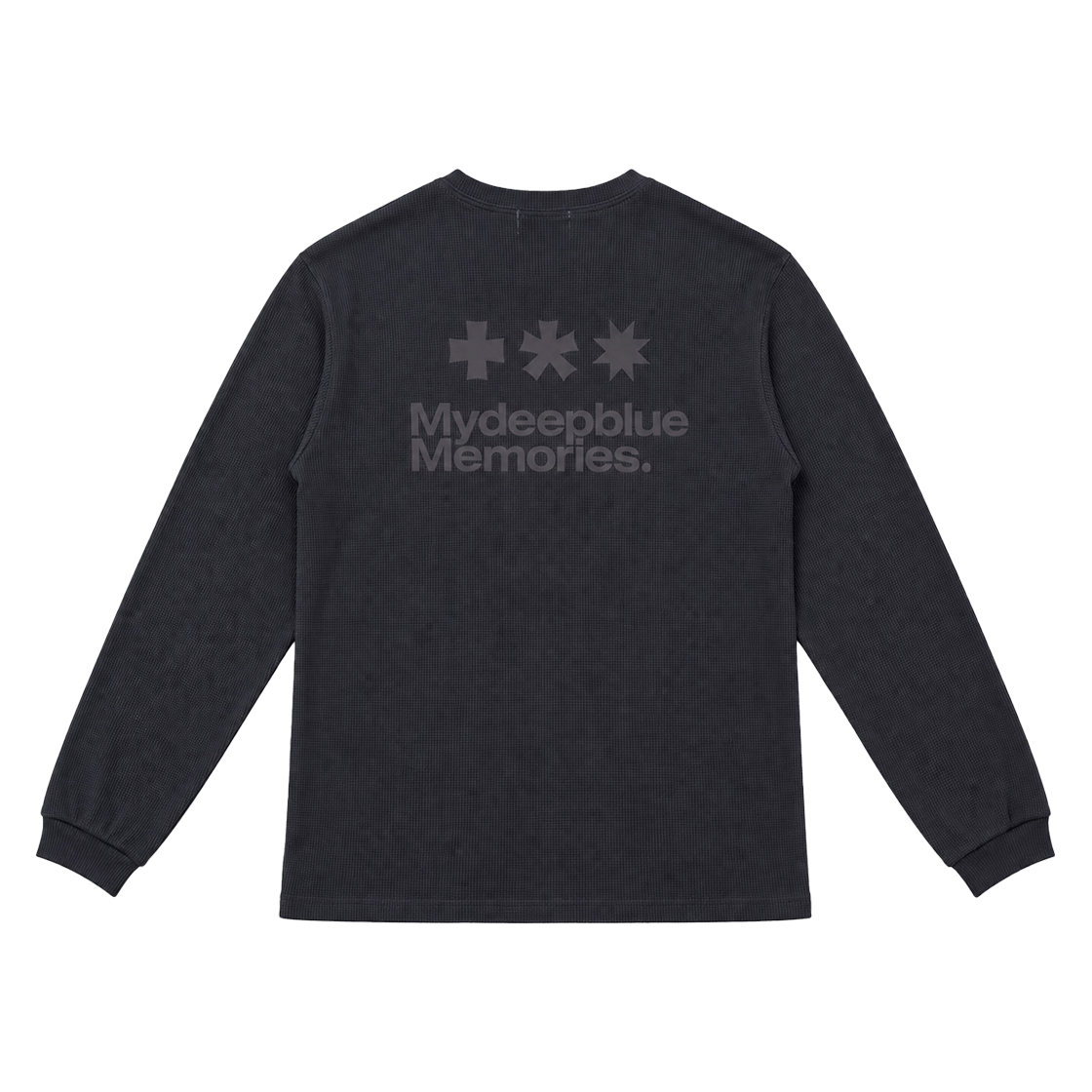 26101301 MydeepblueMemories NT MM Croffle Waffle Long Sleeve Charcoal