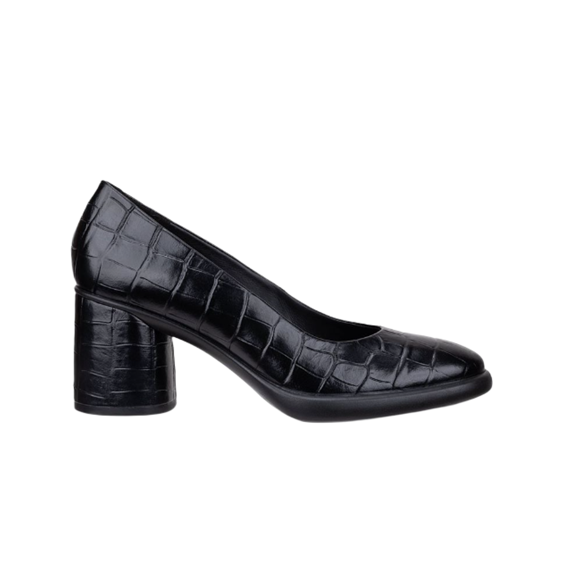 (W) 에코 스컬프티드 LX 55 레더 펌프스 블랙((W) Ecco Sculpted LX 55 Leather Pumps Black)