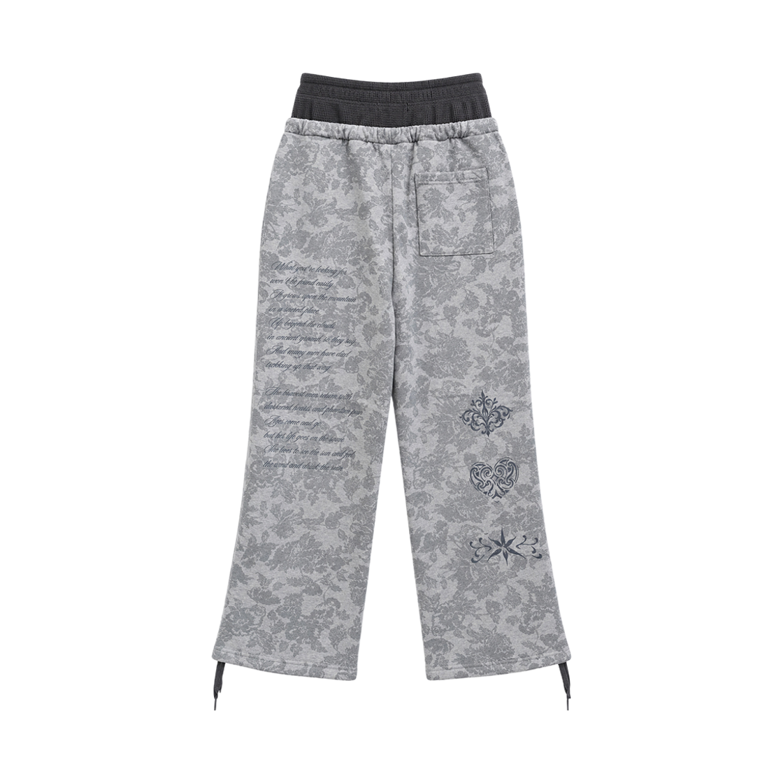 솜속 이베트 블룸 더블 레이어드 팬츠 멜란지 그레이(SOMSOC Yvette Bloom Double Layered Pants Melange Grey) - 2