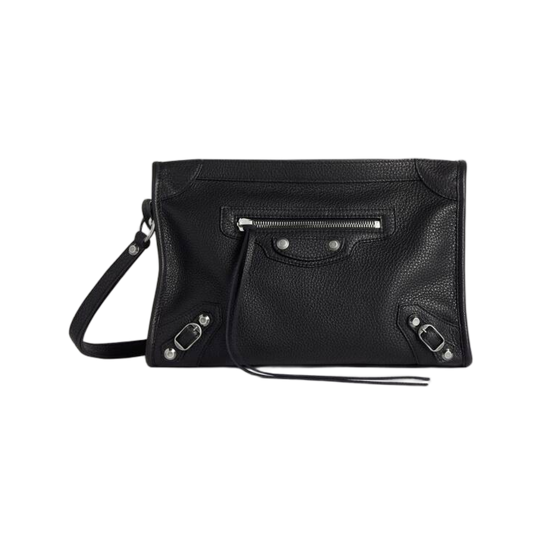 A007372ACOY1000 Balenciaga Le City Business Triangle Pouch Black