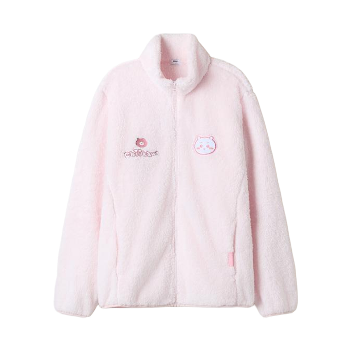 SPFZG4VU05 Spao x Chiikawa Basic Fur Fleece Zip Up Pink