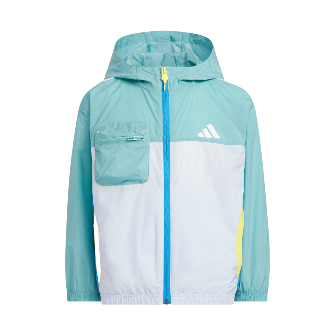KH0264 (Kids) Adidas Sportswear Satin Hooded Jacket Mint Ton Crystal Sky - KR Sizing