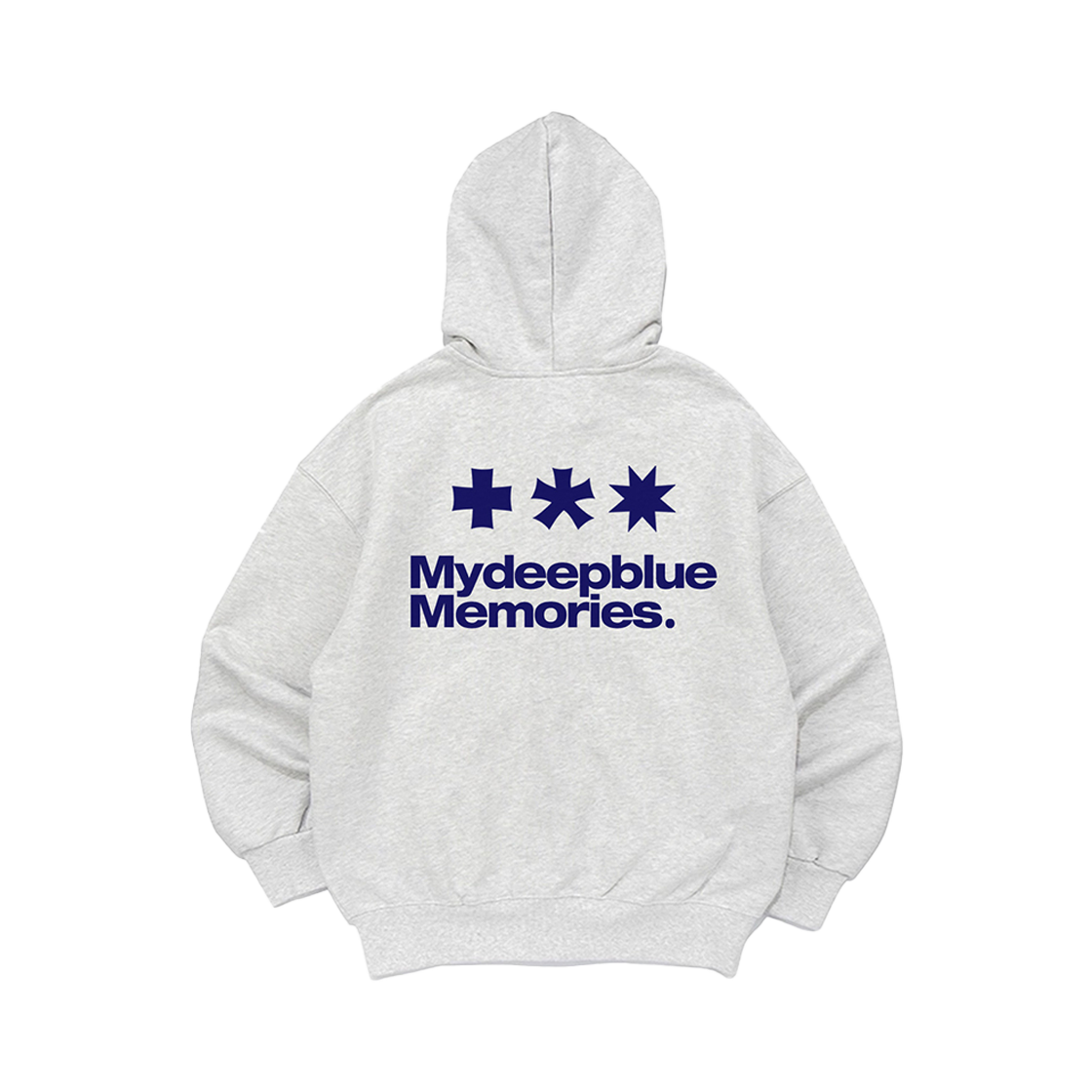 26101401 MydeepblueMemories HD MM Symbol Logo Hoodie Light Grey