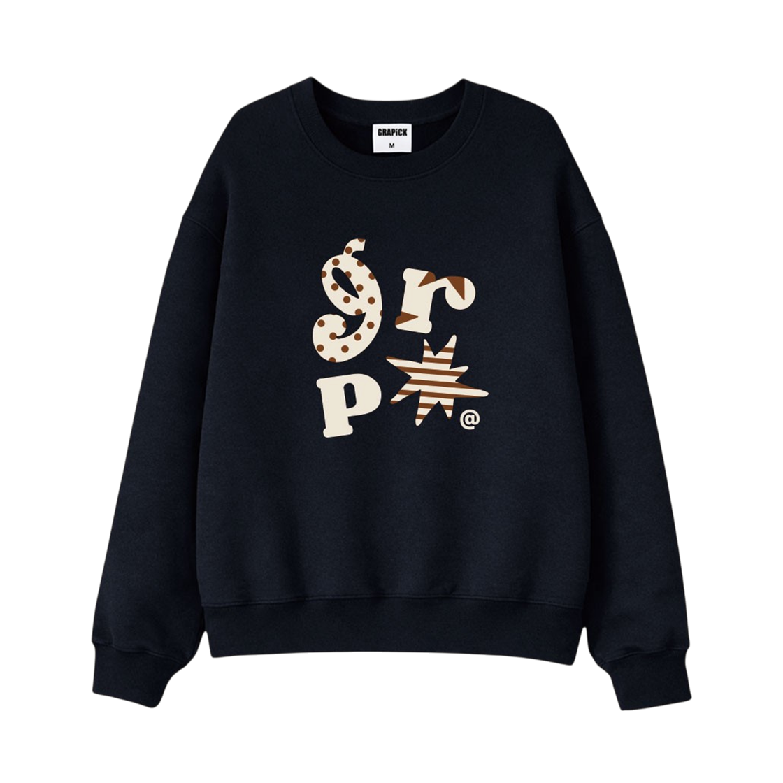 GRPM_6005_Navy GRAPICK Drop Type Oversized fit sweatshirt 5 Color [GRPM_6005]_Navy
