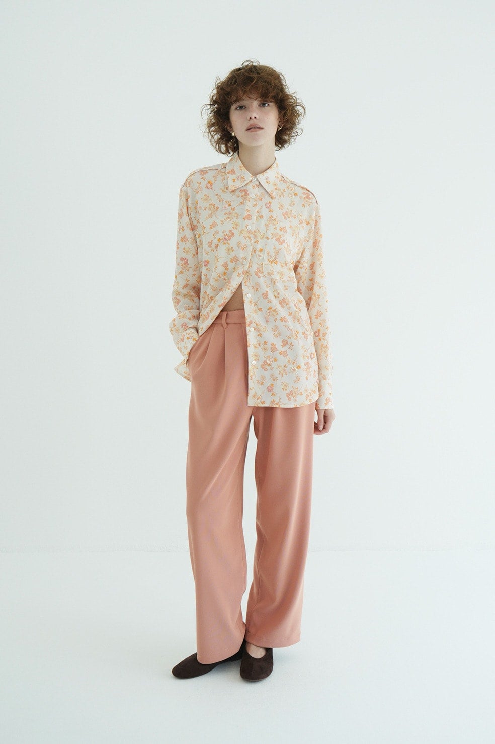 클라네 립 스트라이프 턱 팬츠(CLANE Rib Stripe Tuck Pants) - 2