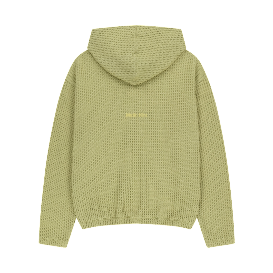 마뗑킴 로고 와플 후디 집업 라임(Matin Kim Logo Waffle Hoody Zip Up In Lime) - 2