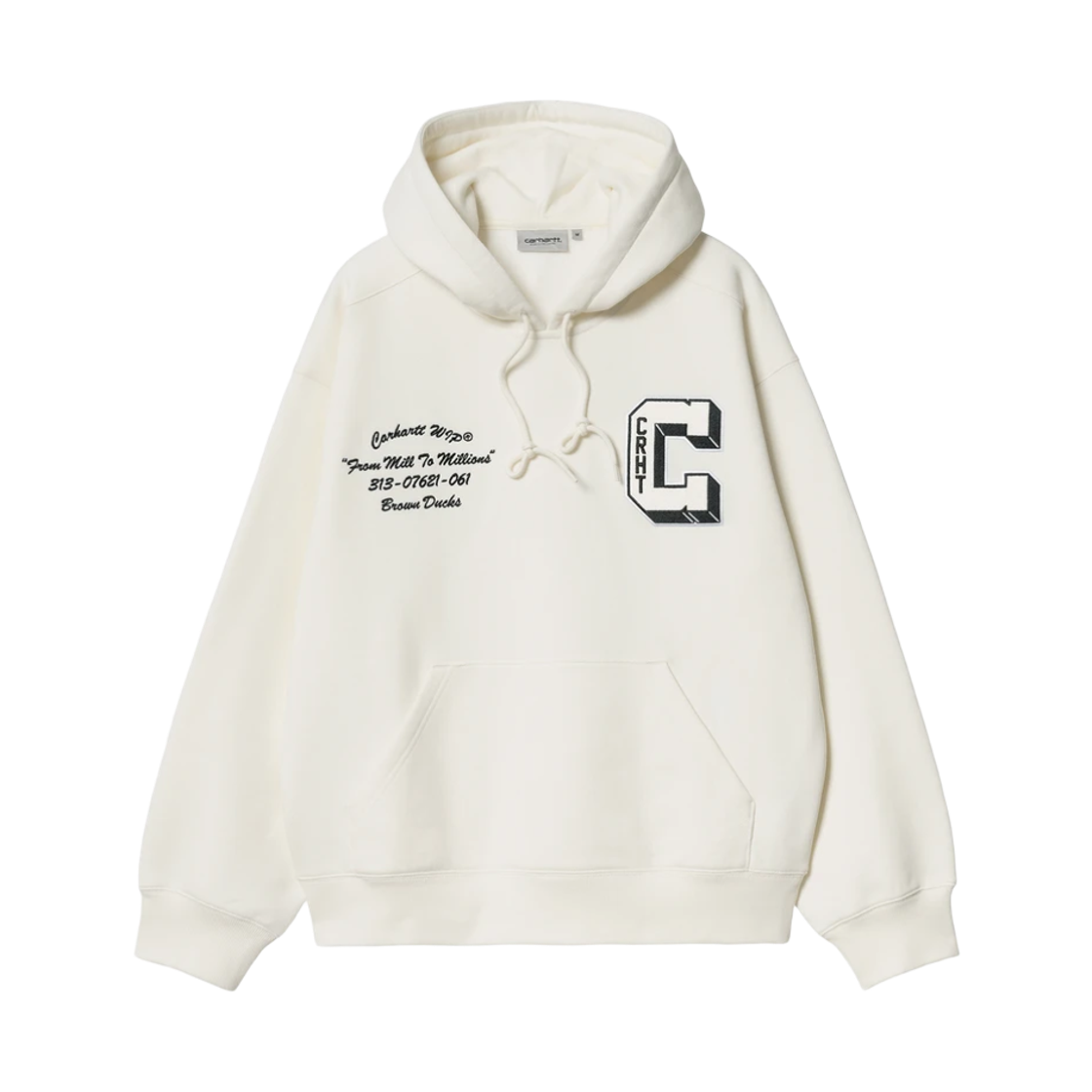 CA24FWSWHO02054001 Carhartt WIP Hooded Brown Ducks Sweatshirt Wax