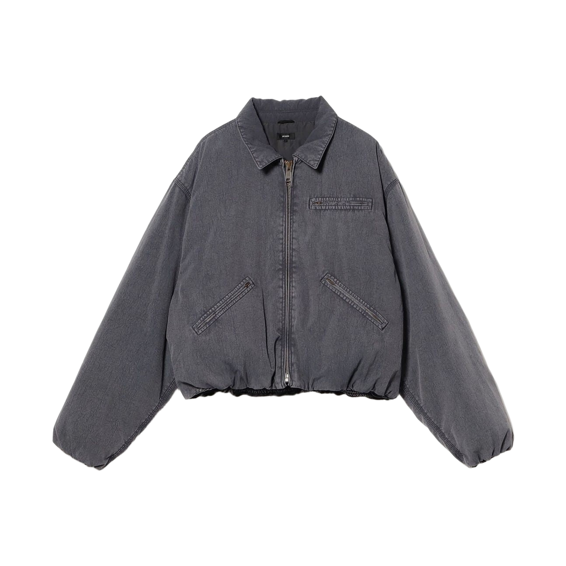 11-18-3296-139 Beams Wide Short Fit Fade Duck Down Jacket Fade Black