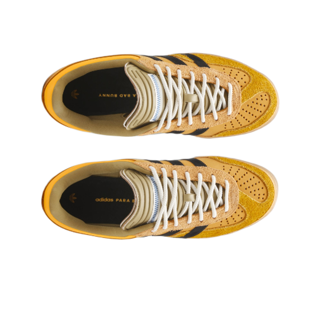 아디다스 x 배드 버니 가젤 인도어 솔라 골드 코어 블랙(Adidas x Bad Bunny Gazelle Indoor Solar Gold Core Black) - 2